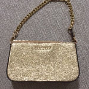 Used ONCE!! Gold Michael Kors handbag